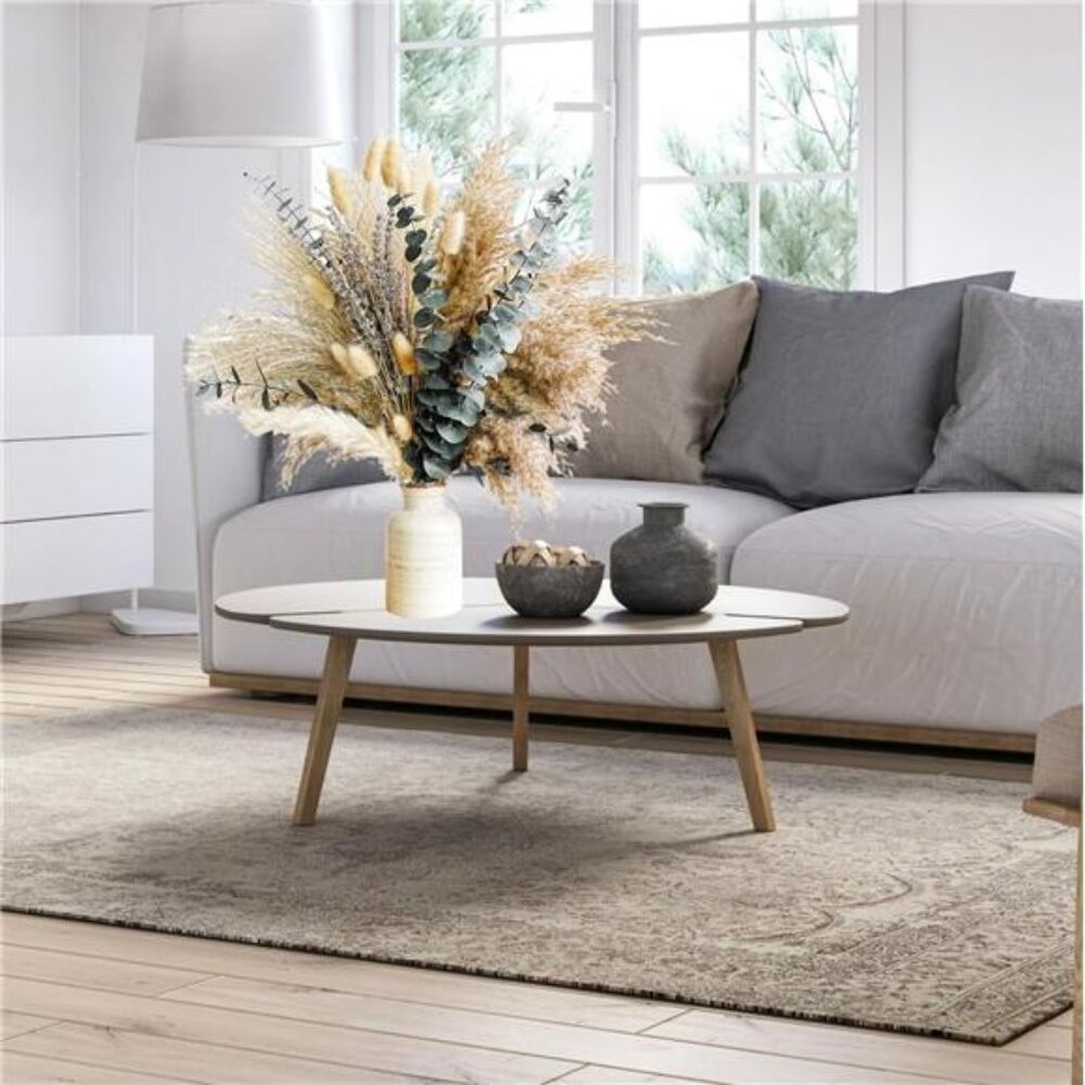 Green Pampas Grass Boho Bouquet – Exquisite Lavender and Eucalyptus Dried Flower - Picture 6 of 8